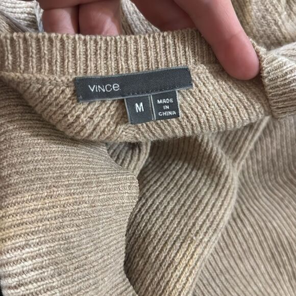 Vince Crew Neck Long Sleeves Ribbed Wool & Yak Tunic M - Picture 6 of 7